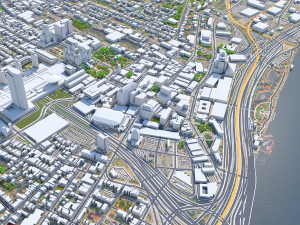 Albany NY USA city  3D Model