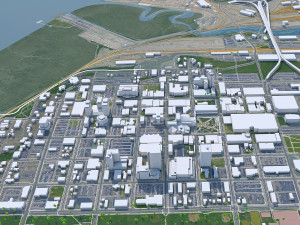 Anchorage City Alaska USA 220km 3D Model