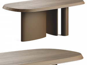 Bonaldo Padiglioni Double Material Dining Table 3D Model