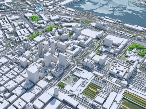 Cape Town city South Africa  3D Model