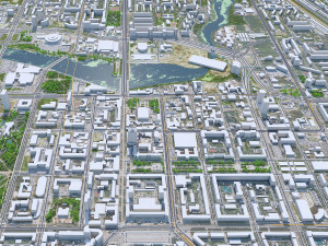 Chelyabinsk city Russia 70km 3D Model