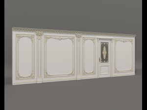 Classic Interior Wall Decoration 14 3D Model
