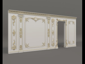 Classic Interior Wall Decoration 15 3D Model