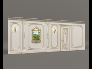 Classic Interior Wall Decoration 17 3D Model