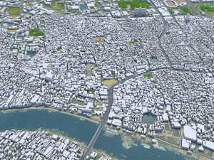 Dhaka city Bangladesh 40km 3D Model