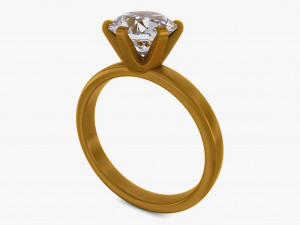Diamond Gold Ring v 1 3D Model