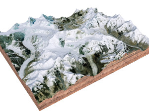 Disteghil Sar Mountain Pakistan Terrain  3D Model