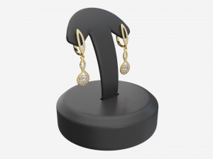 Earrings Leather Display Holder Stand 02 3D Model