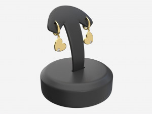 Earrings Leather Display Holder Stand 03 3D Model