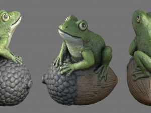 Frog On Acorn 3D Model