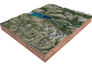 Glenorchy New Zealand Terrain  3D Model