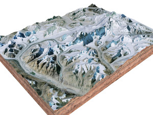 Gyachung Kang Mountain Nepal China Terrain  3D Model