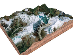 Himalchuli Mountain Nepal Terrain  3D Model