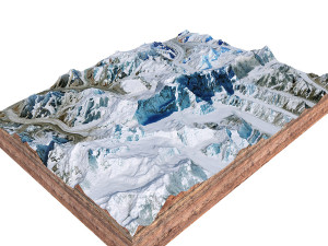 Jengish Chokusu Mountain China Terrain  3D Model