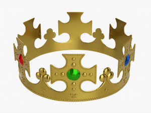 King Crown With Jewels 3D Model