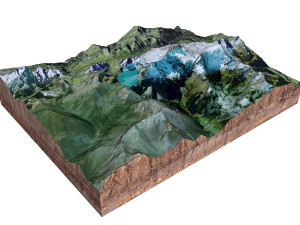 Lake Lunersee Eastern Alps Austria Pearl Terrain  3D Model