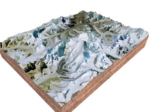 Lhotse Mountain Nepal Terrain  3D Model