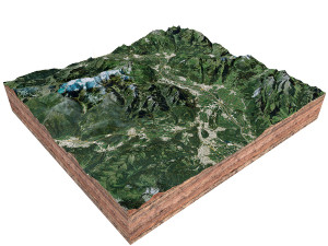 Liechtenstein Terrain  3D Model