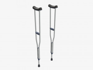 Lightweight underarm crutches 3D Model