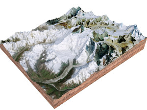 Makalu Mountain Nepal China Terrain  3D Model