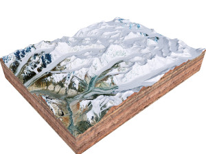 Mamostong Kangri India Terrain  3D Model
