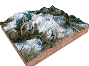 Manaslu Mountain Nepal terrain  3D Model