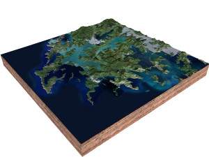 Marlborough Sounds New Zealand Terrain  3D Model