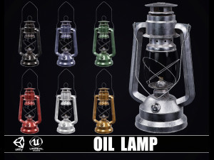 Mine Oil Lamp Lantern 3D Model