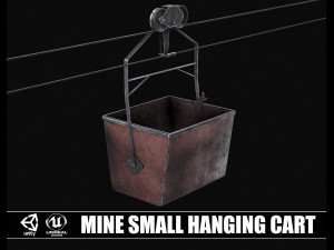 Mine Small Hanging Cart 3D Model