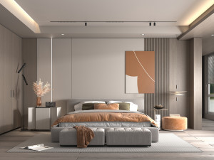 Modern Bedroom Interior Scene 24 3D Model