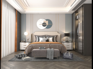 Modern Bedroom Interior Scene 30 3D Model