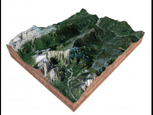 Monte Zabus Italy Terrain  3D Model