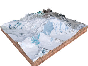 Mount Blackburn Mountain Pakistan Terrain  3D Model