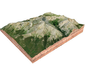 Mount Elbert Mountain Colorado USA Terrain  3D Model