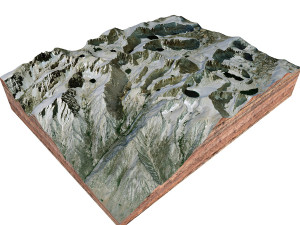 Mount Whitney California USA Terrain  3D Model