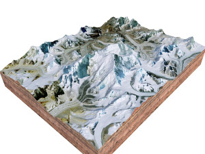 Nuptse Mountain Nepal Terrain  3D Model