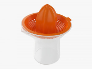 Orange Hand Juicer With Cup 3D Model
