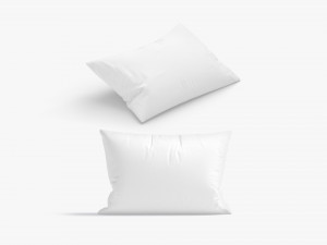Rectangular Bed Pillow Set - lying and stand sleeping cushion 3D Model