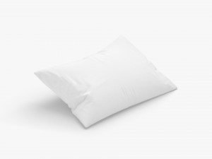 Rectangular Bed Pillow - sleeping cushion 3D Model