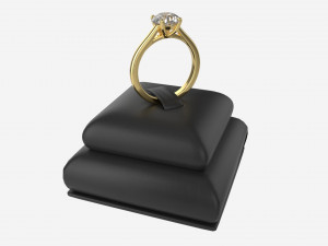 Ring Leather Display Holder Stand 02 3D Model