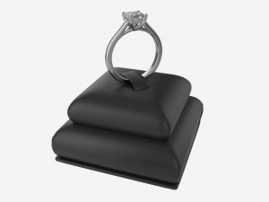 Ring Leather Display Holder Stand 03 3D Model