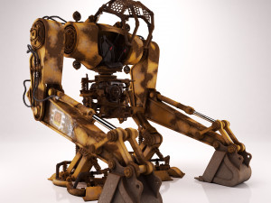 robot excavator dirty 3D Model