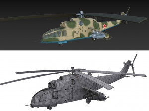 Russian military helicopter 3D Model