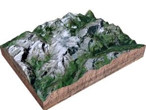 Scharhorn Alps Terrain  3D Model