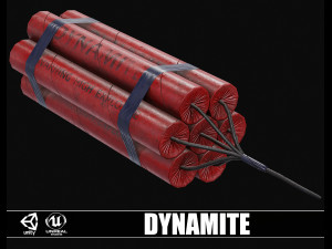 Set of 2 Mining Dynamites 3D Model