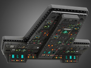 Spaceship control panel 3D Model