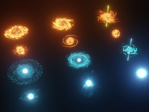 Stars and galaxies Animation 3D Model