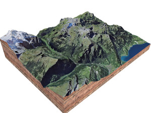 Sulegg Alps Switzerland Terrain  3D Model