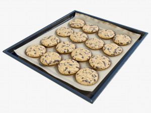 Tray with Cookies 3D Model