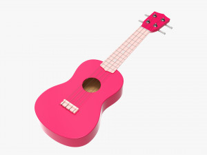 Ukulele Guitar Pink 3D Model